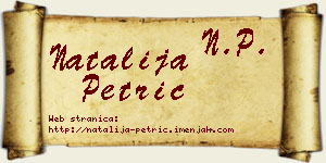 Natalija Petrić vizit kartica